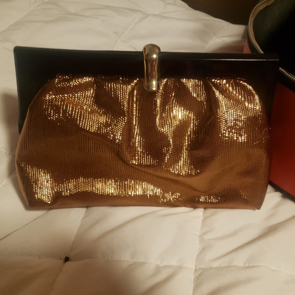 SMco. Vintage Cooper Metallic Clutch Purse